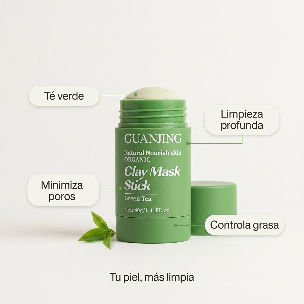 Mascarilla de Té Verde · Limpieza Profunda en Stick