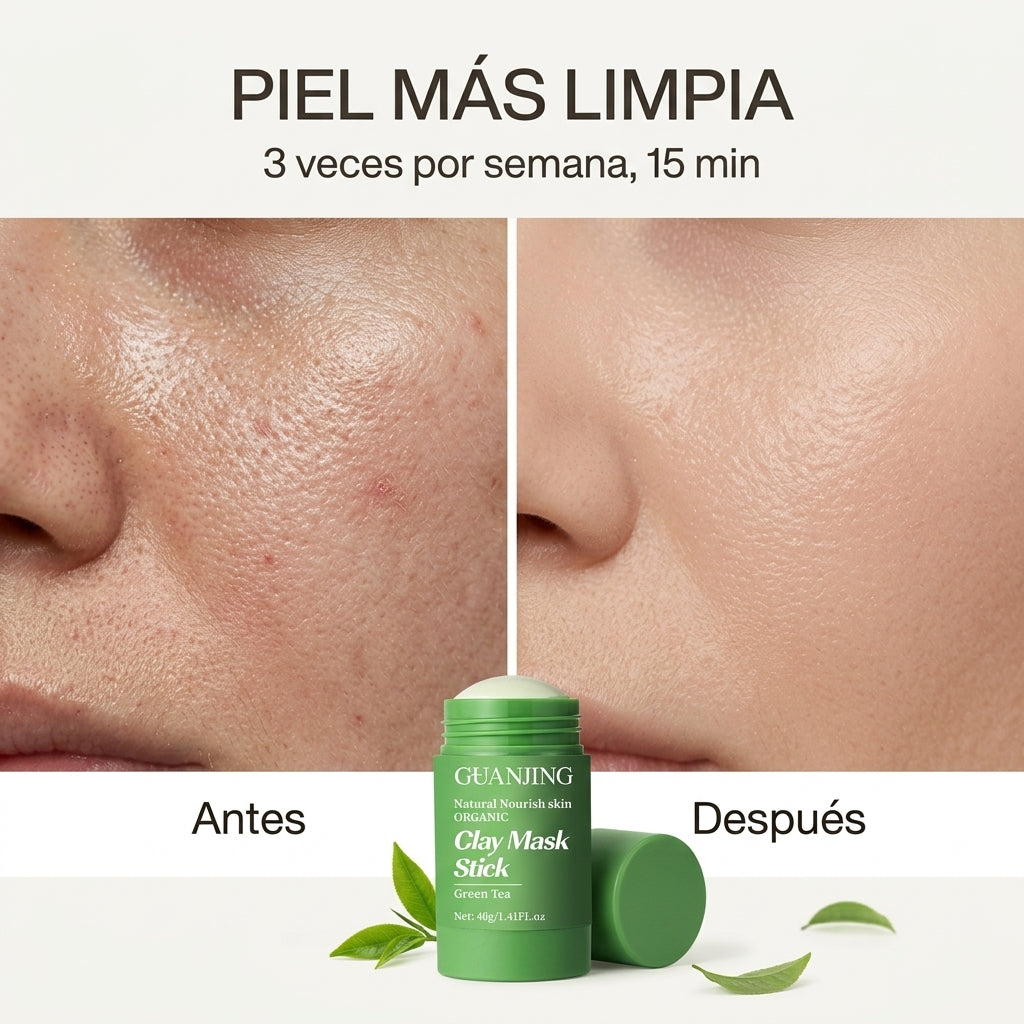Mascarilla de Té Verde · Limpieza Profunda en Stick